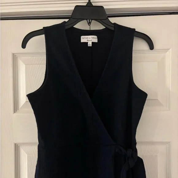 MADEWELL Crosshatch Side-Tie Dress in Deep Indigo - Picture 7 of 13